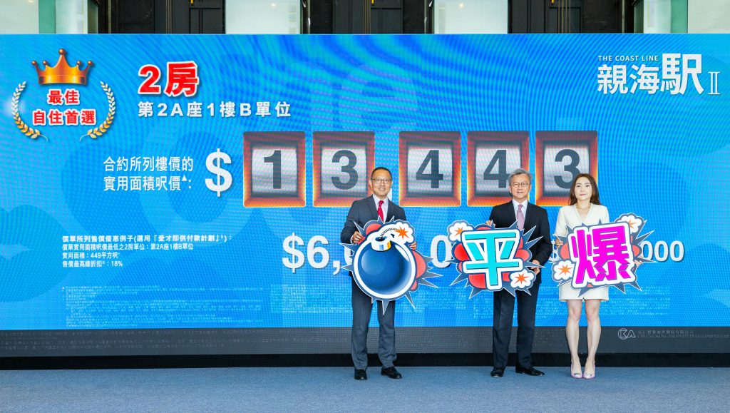 位於九龍東油塘「親海駅II The Coast Line II」首張價單共推 132 伙, 2 房單位呎價折實低見$13,443
